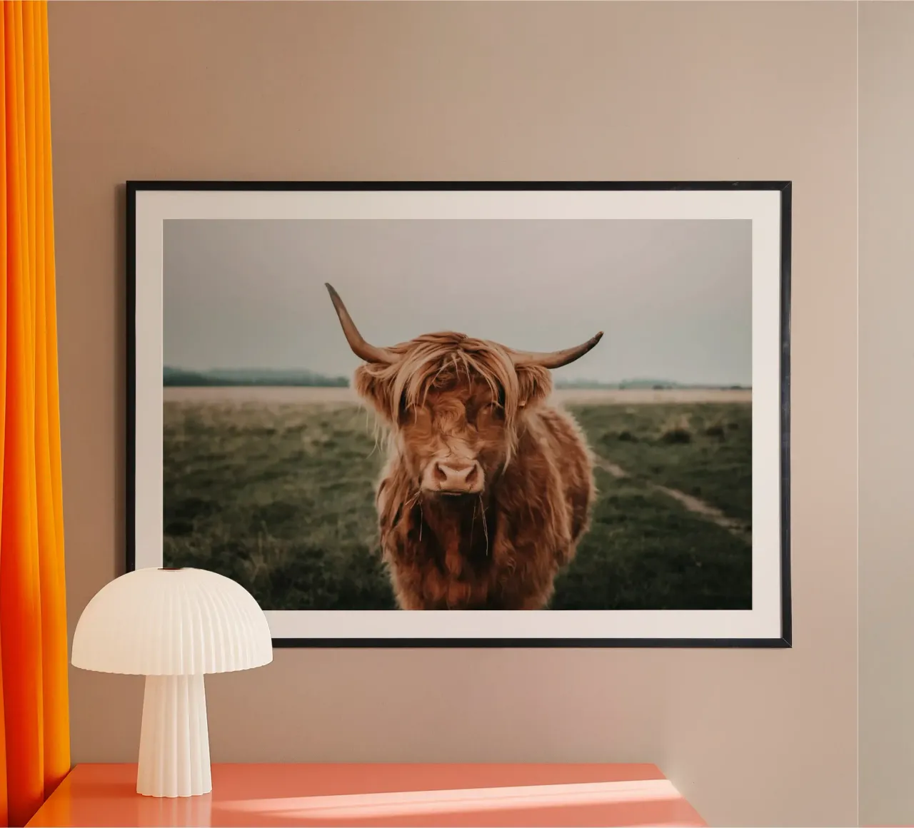 Ginnie - Bovini delle Highlands 🐮 poster con telaio in plastica da Sibbershusum