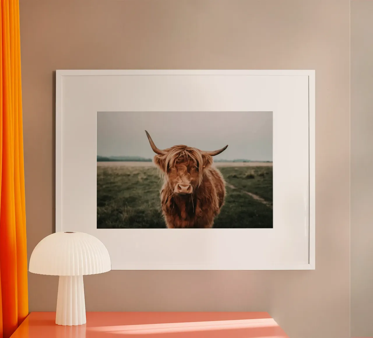 Ginnie - Bovini delle Highlands 🐮 poster con telaio in plastica da Sibbershusum
