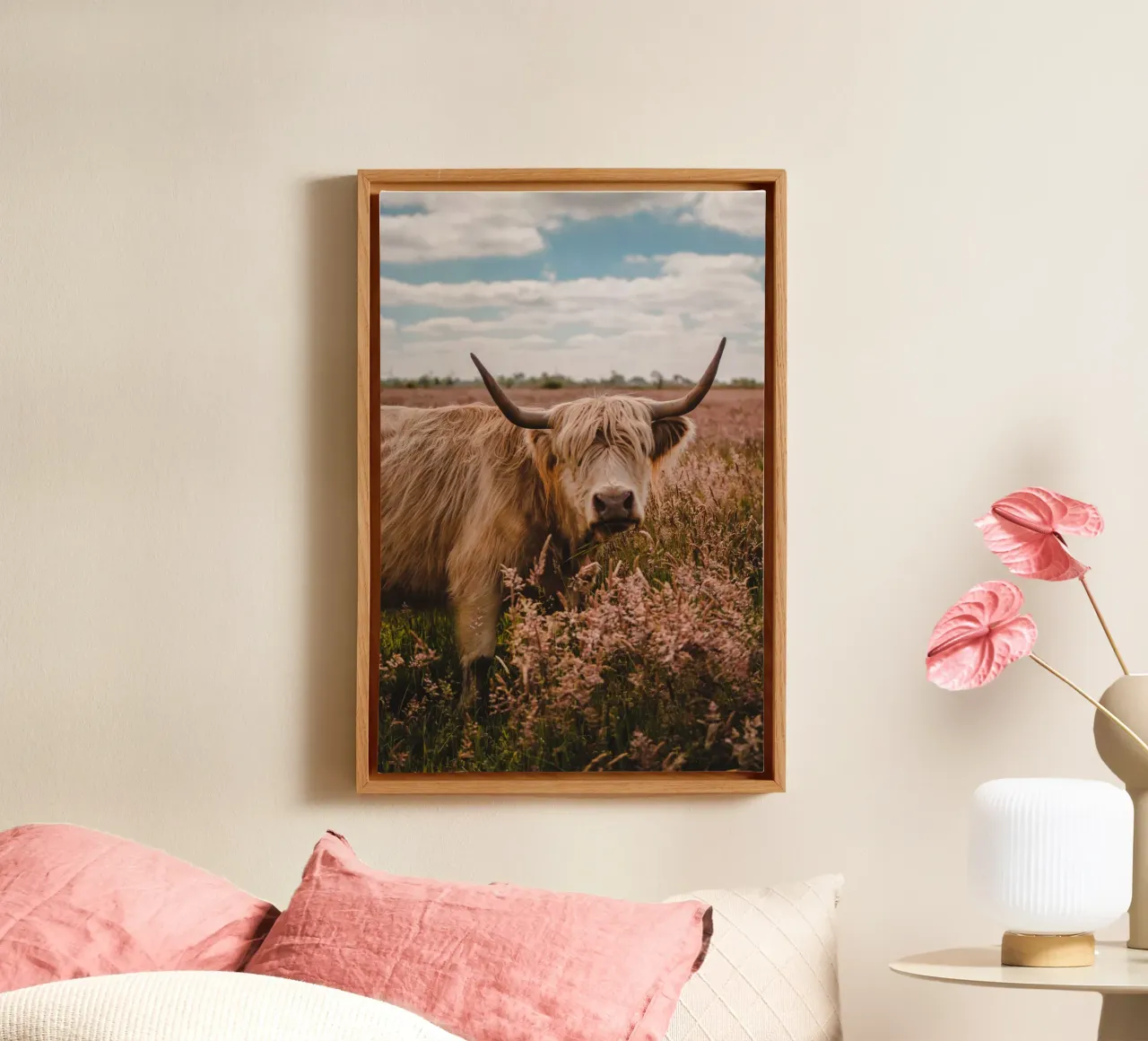 Hooglandse boterbloem 🐮 canvas met Baklijst van Sibbershusum