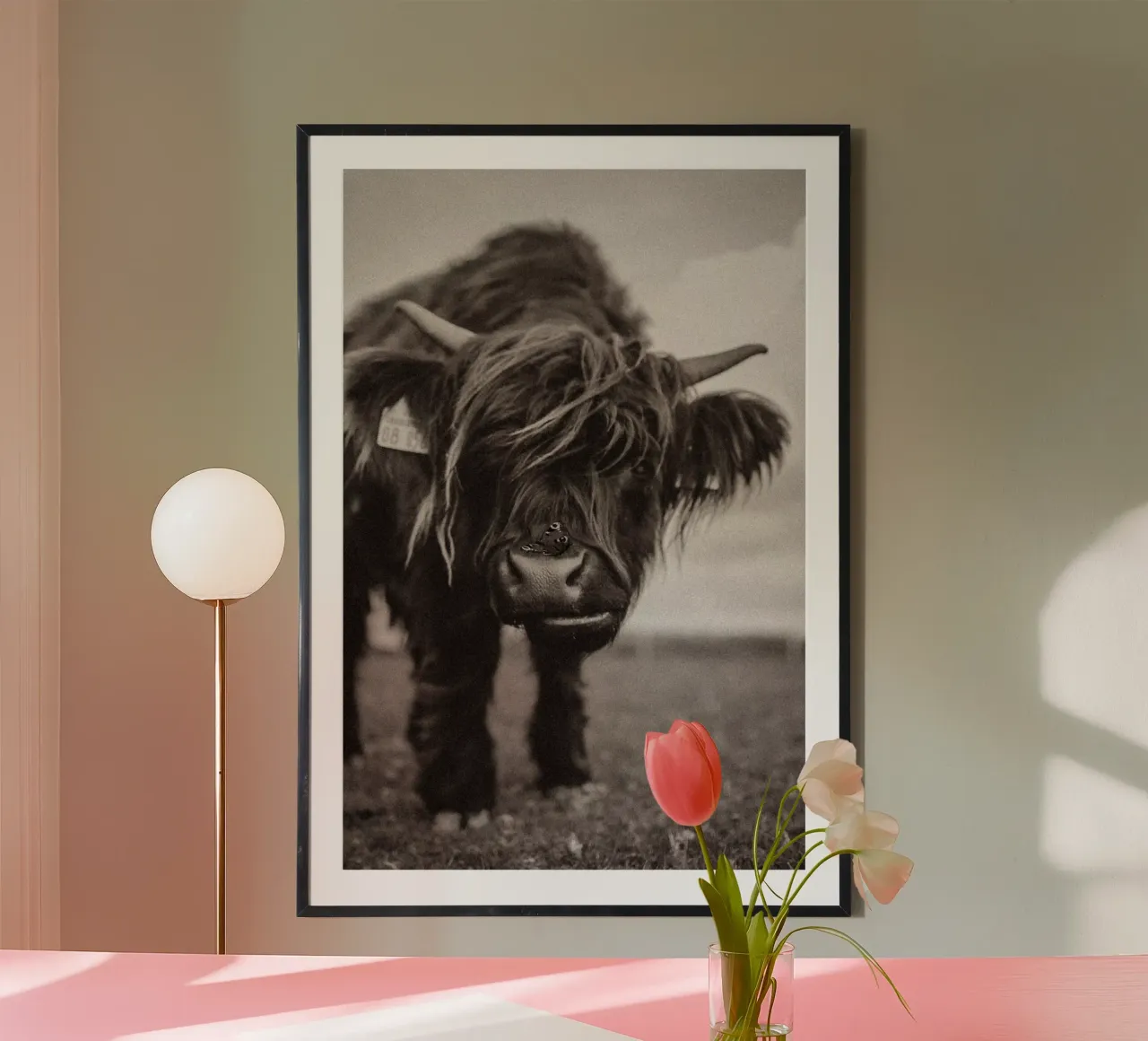 Highland Cow Lucy 🐮 🦋 poster da Sibbershusum