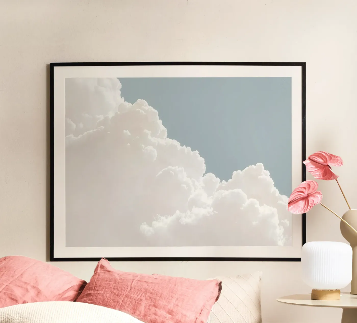 Soft Cumulus Clouds Poster von cafelab