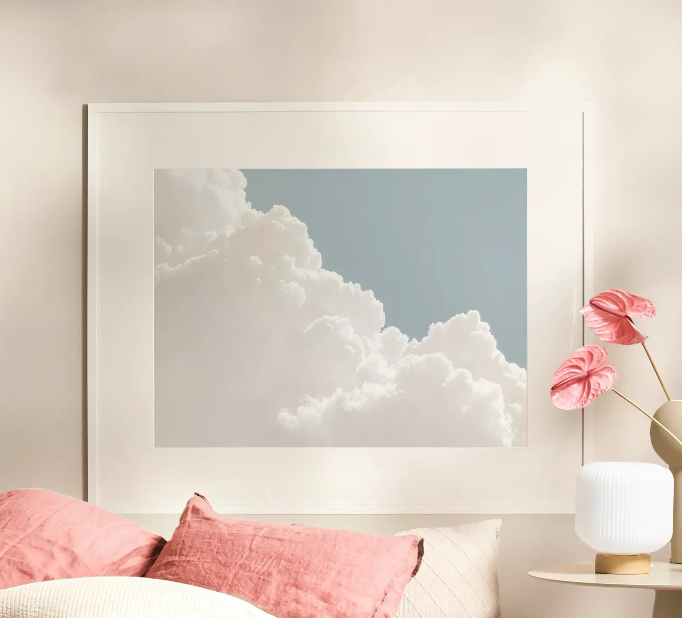 Soft Cumulus Clouds Poster von cafelab