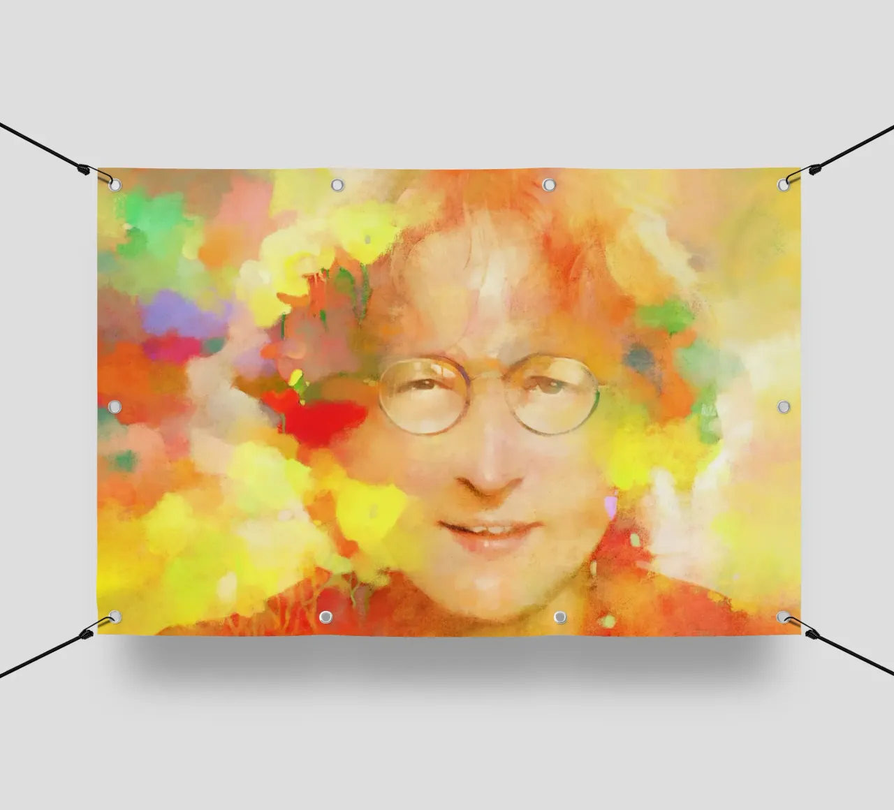 John Lennon - Sognatore di pace telo in pvc da Artascy Art