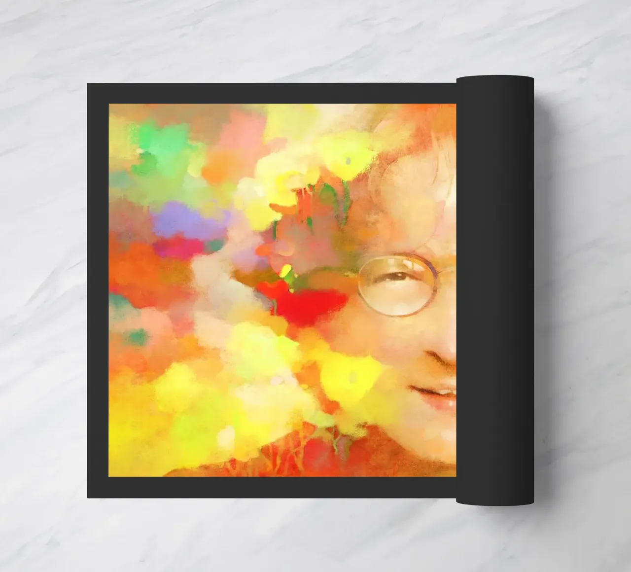 John Lennon - Sognatore di pace zerbino da Artascy Art