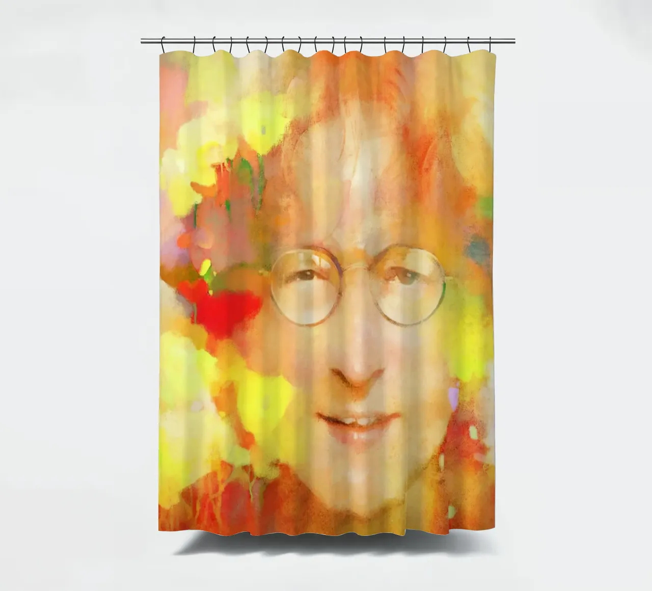 John Lennon - Träumer des Friedens Duschvorhang von Artascy Art