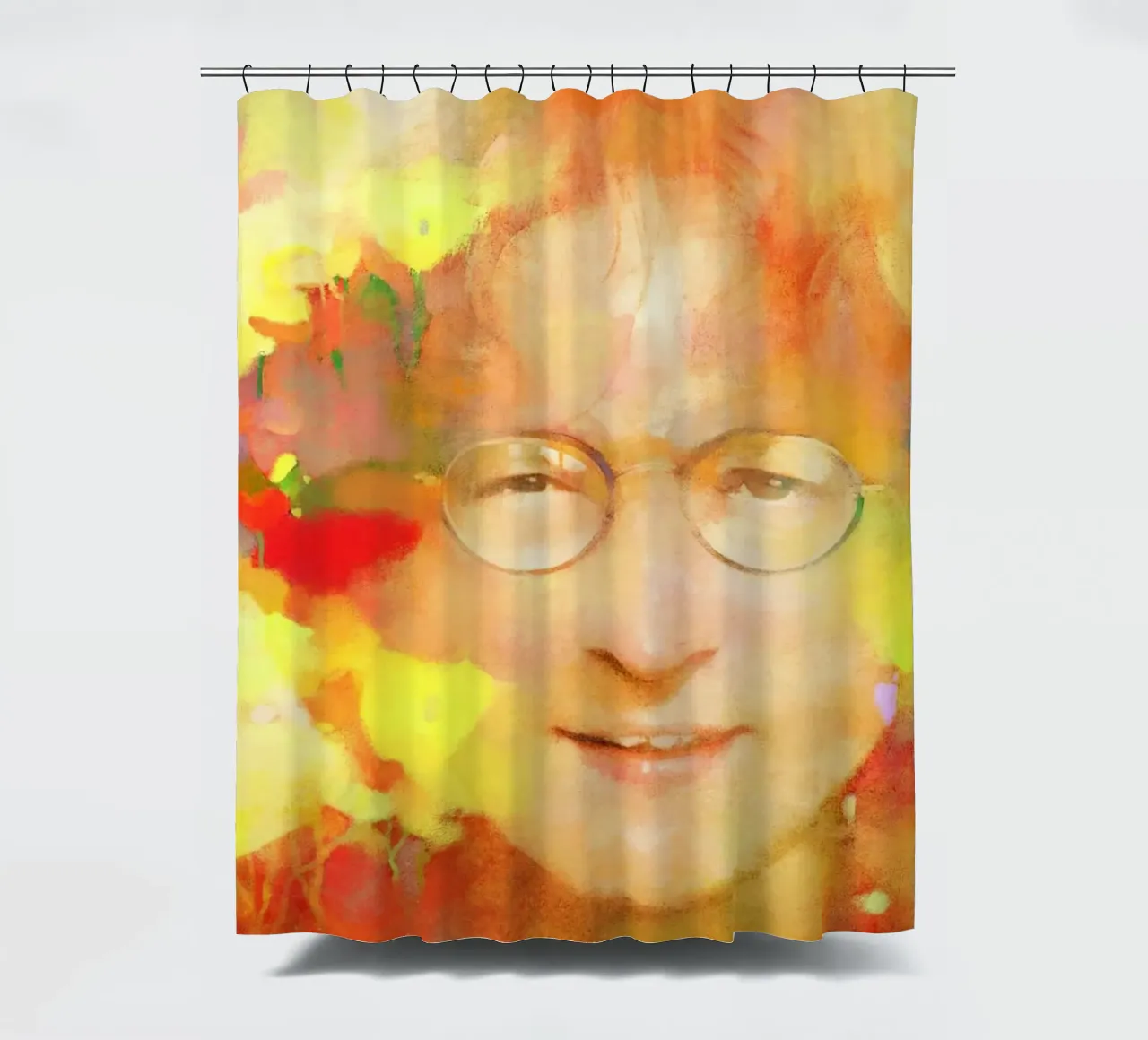 John Lennon - Träumer des Friedens Duschvorhang von Artascy Art