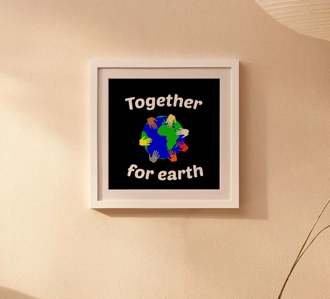 Together for earth poster con telaio in plastica da greencitiesmovement