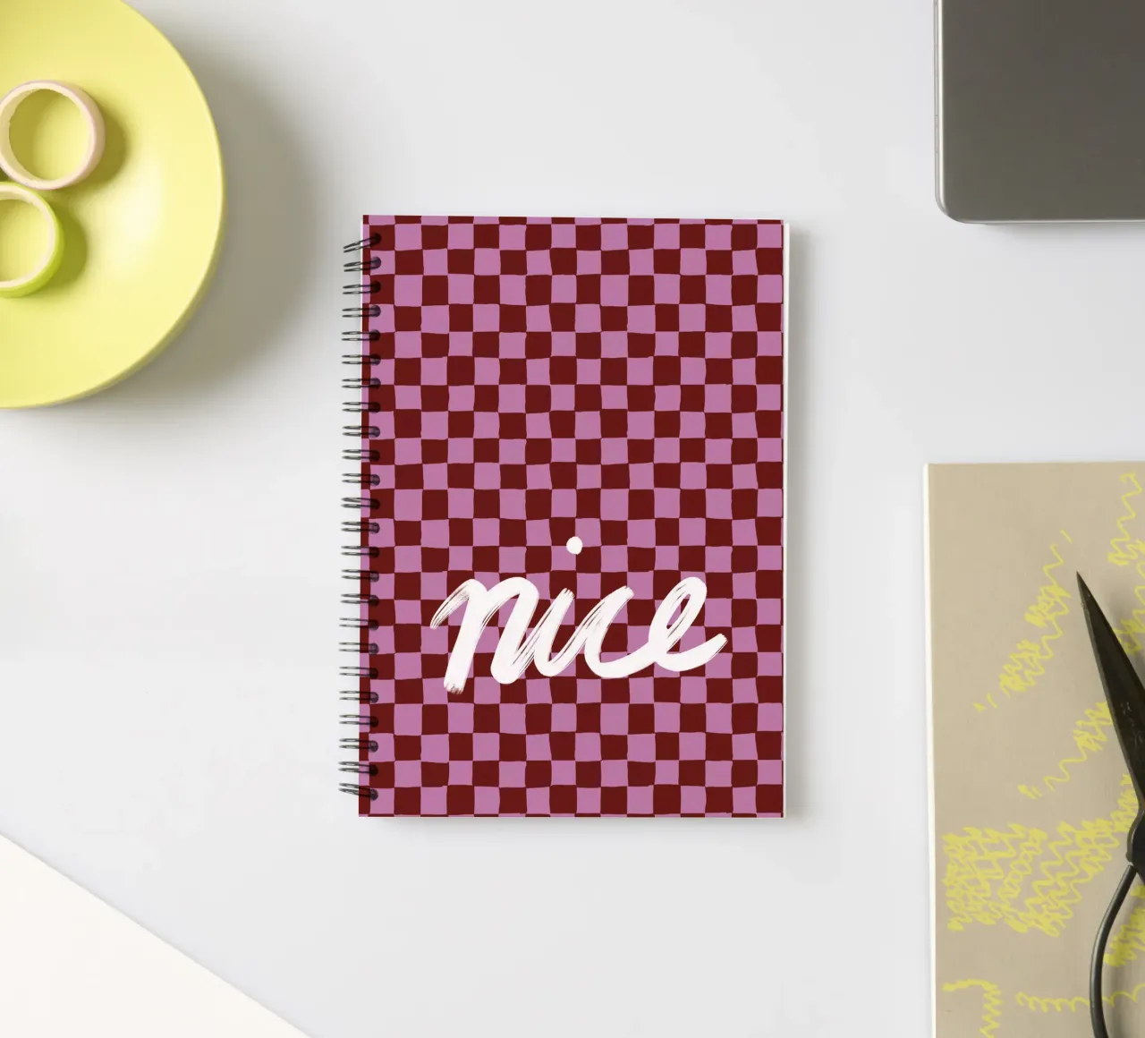 Nice check spiral notebook by Studio ROSAGRAU
