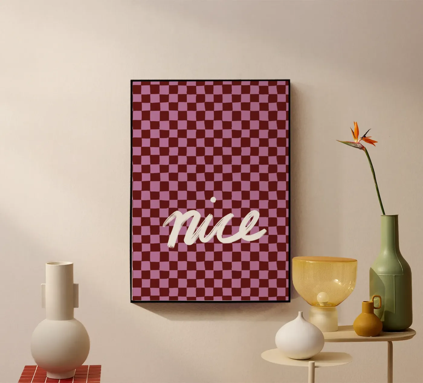 Nice check acrylic glass by Studio ROSAGRAU