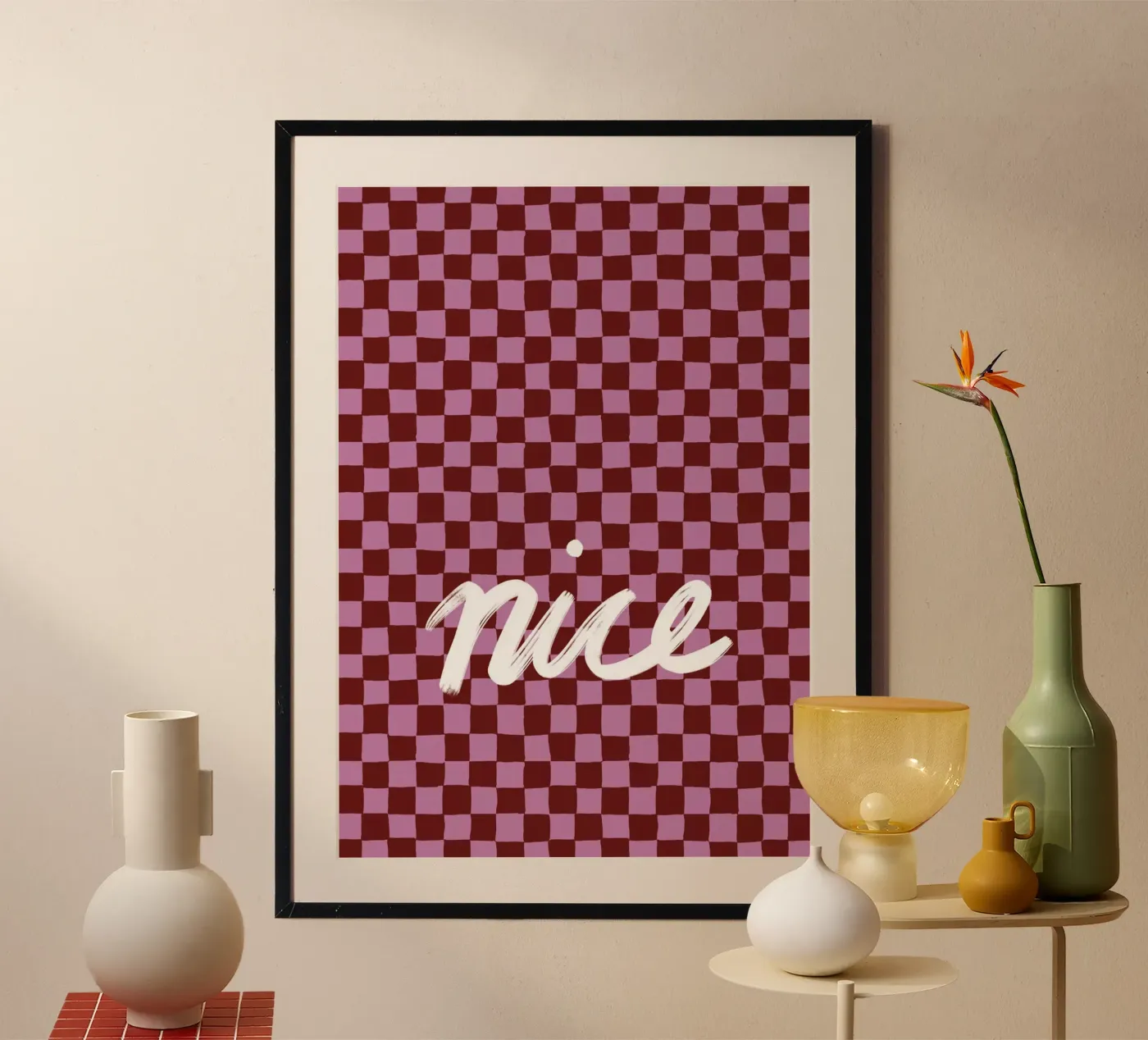 Nice check poster da Studio ROSAGRAU