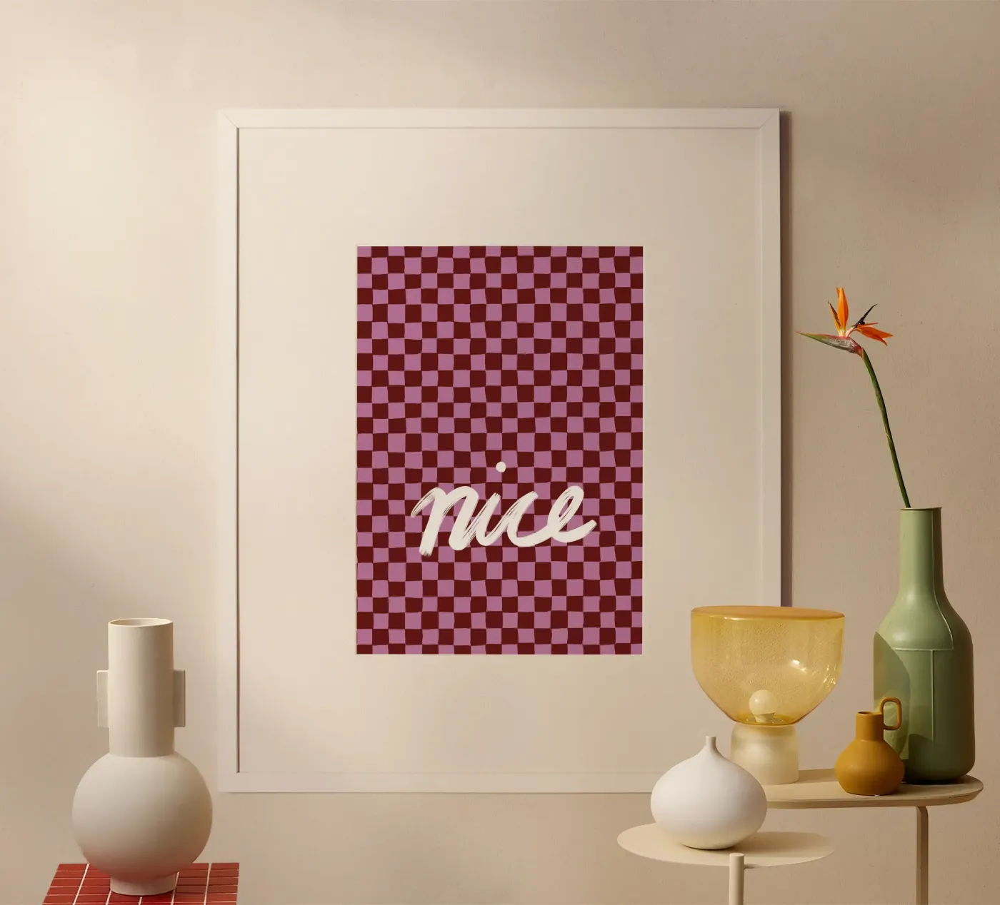Nice check poster da Studio ROSAGRAU