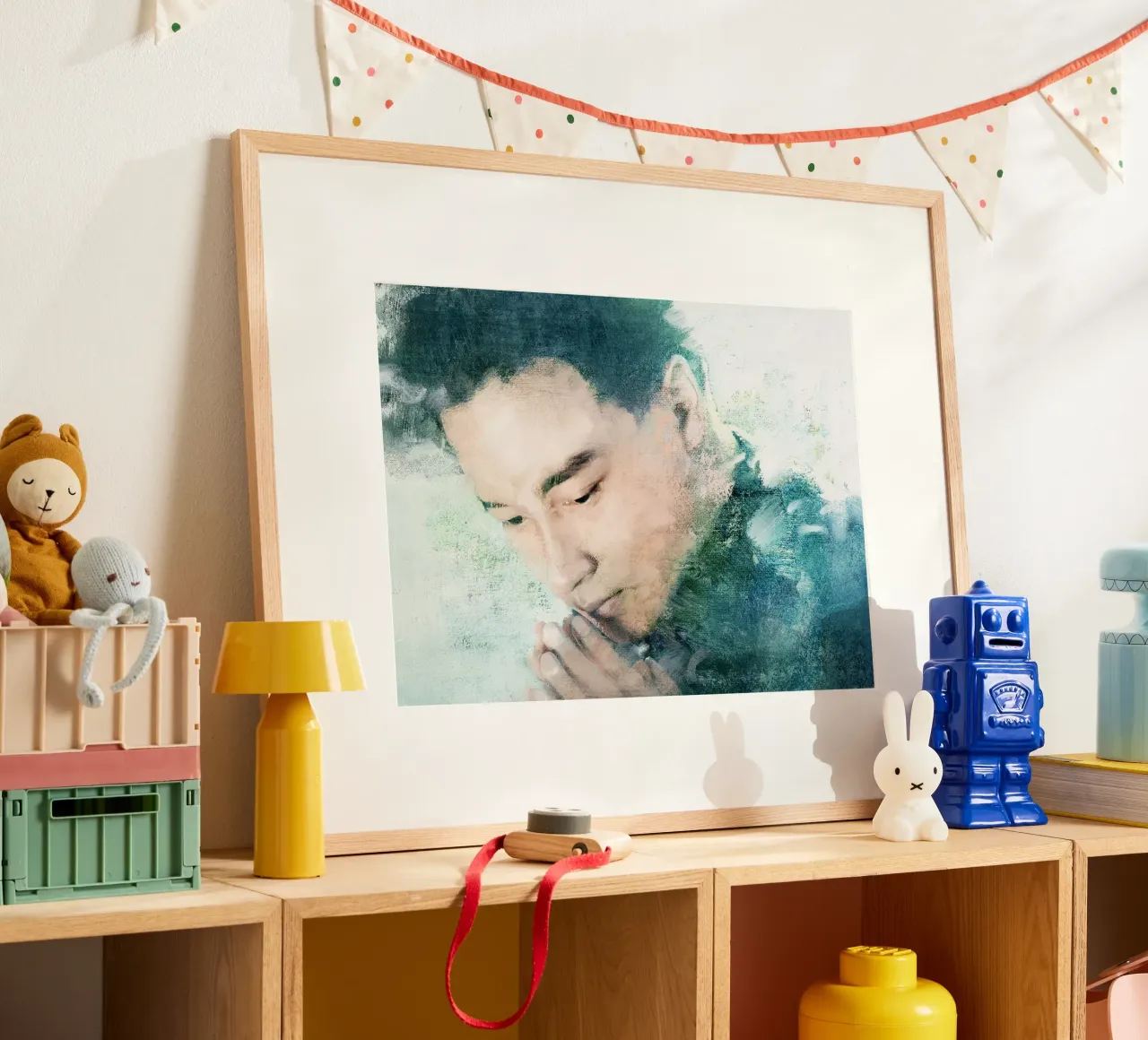 Leslie Cheung Leslie Cheung - Bellezza tragica poster con telaio in alluminio da Artascy Art
