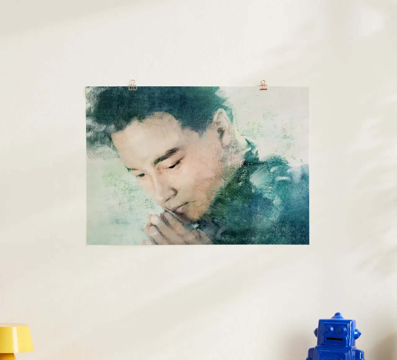 Leslie Cheung Leslie Cheung - Bellezza tragica poster con telaio in alluminio da Artascy Art