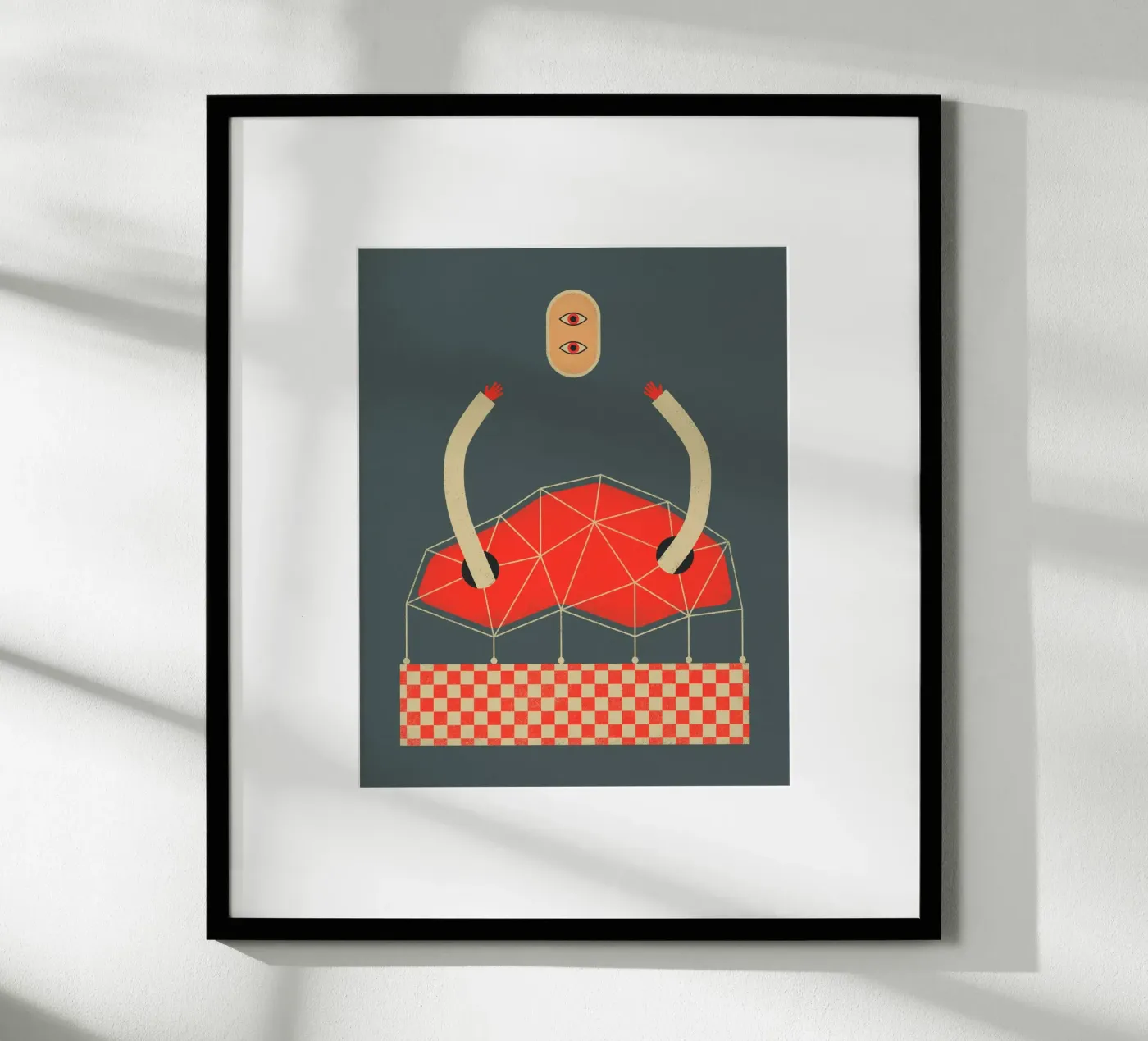 Floating Head poster van Jazzberry Blue