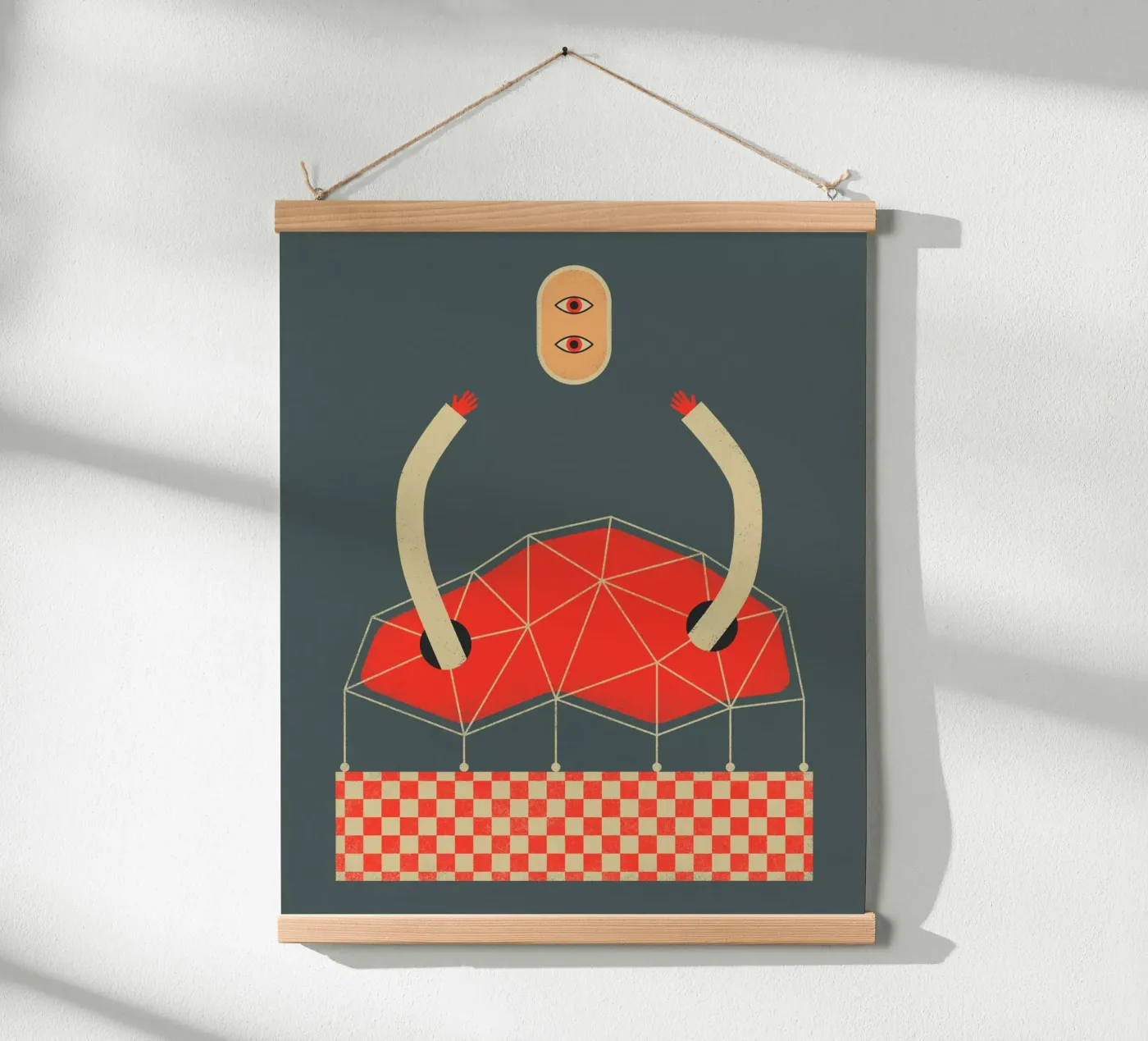 Floating Head poster van Jazzberry Blue