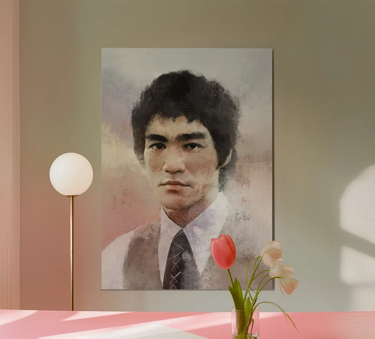 Bruce Lee 李小龍 - Guerriero dello spirito poster da Artascy Art