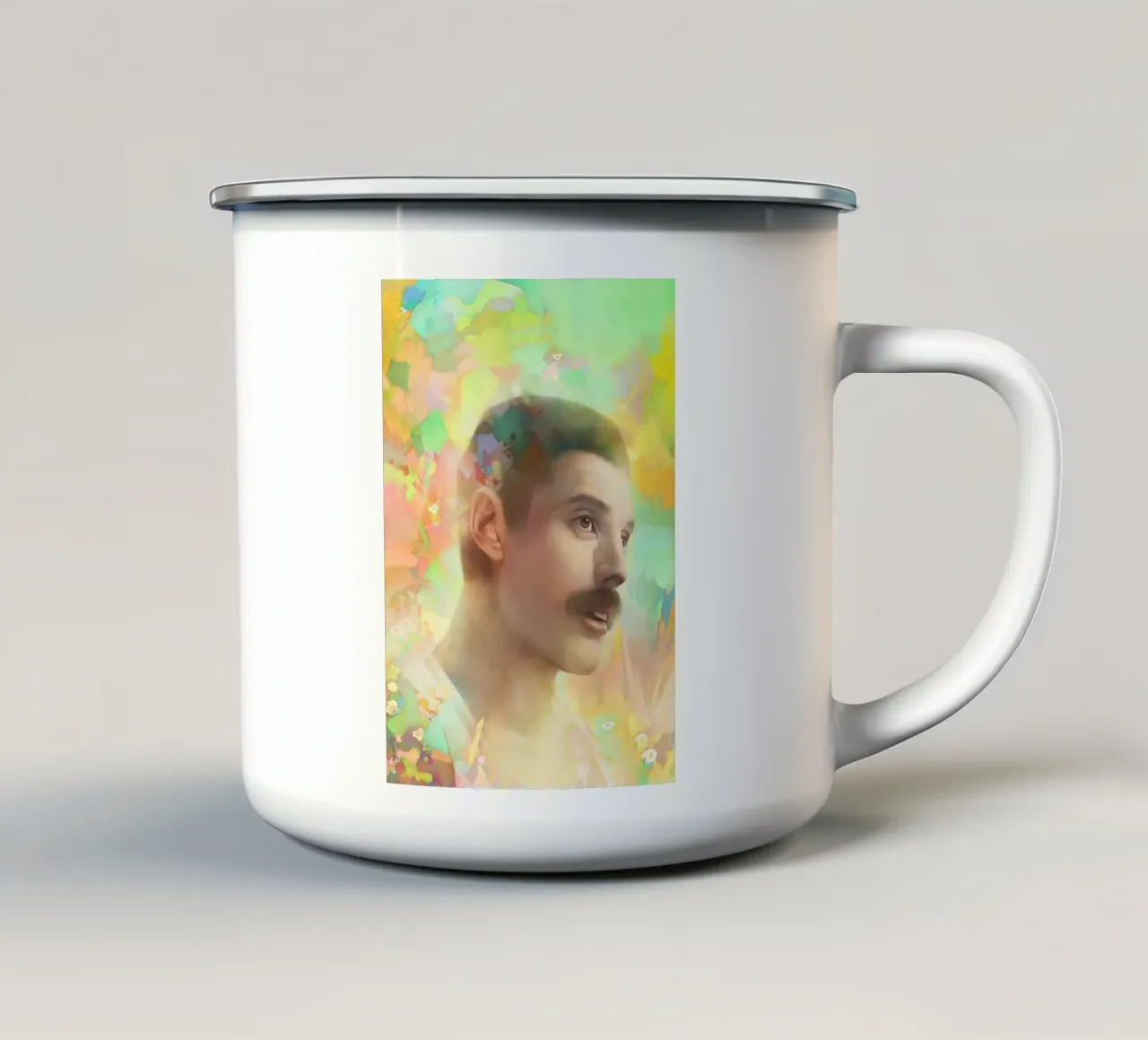 Freddie Mercury - Unapologetic Showman tazza in smalto da Artascy Art
