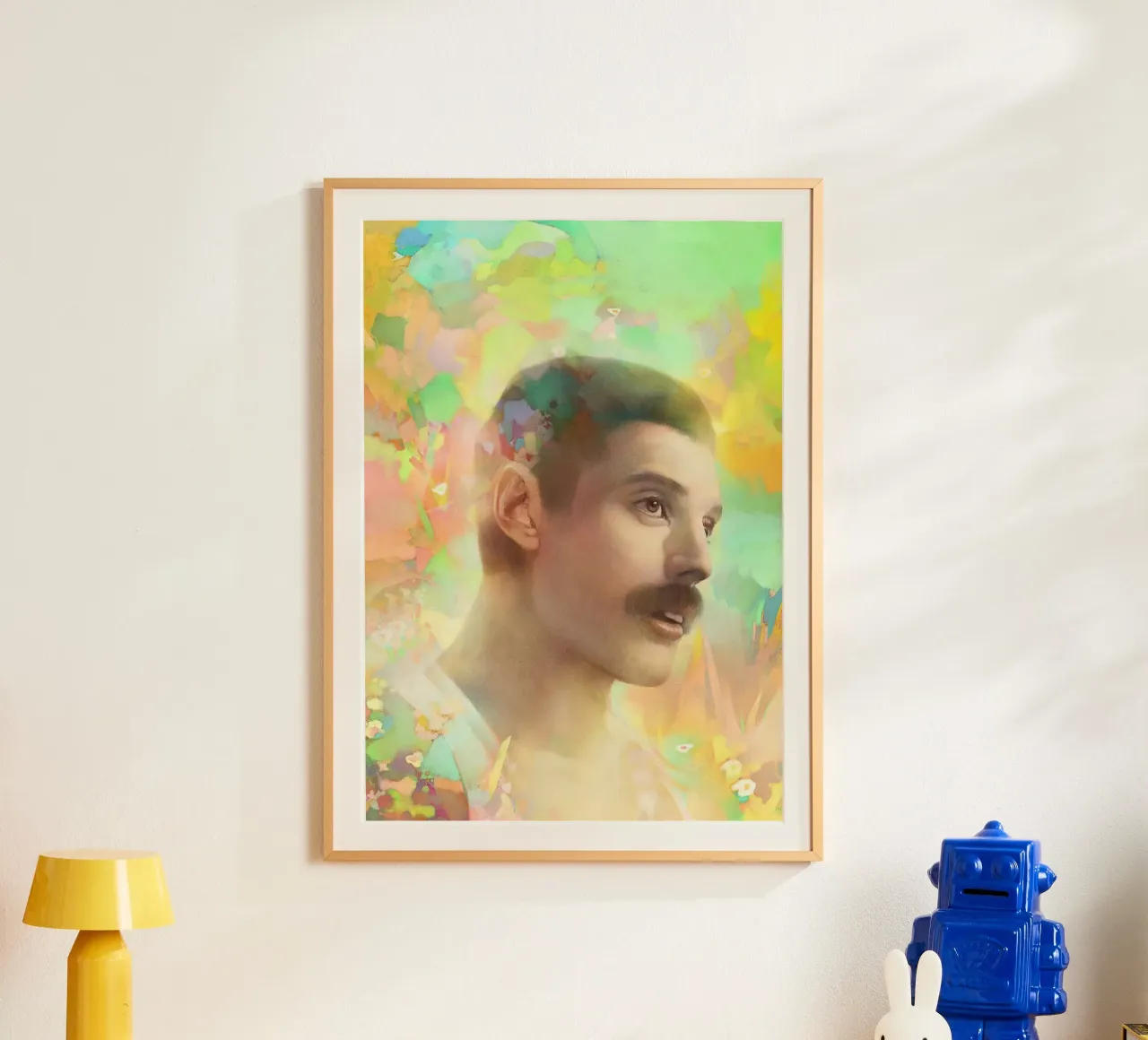 Freddie Mercury - Unapologetic Showman poster con telaio in alluminio da Artascy Art