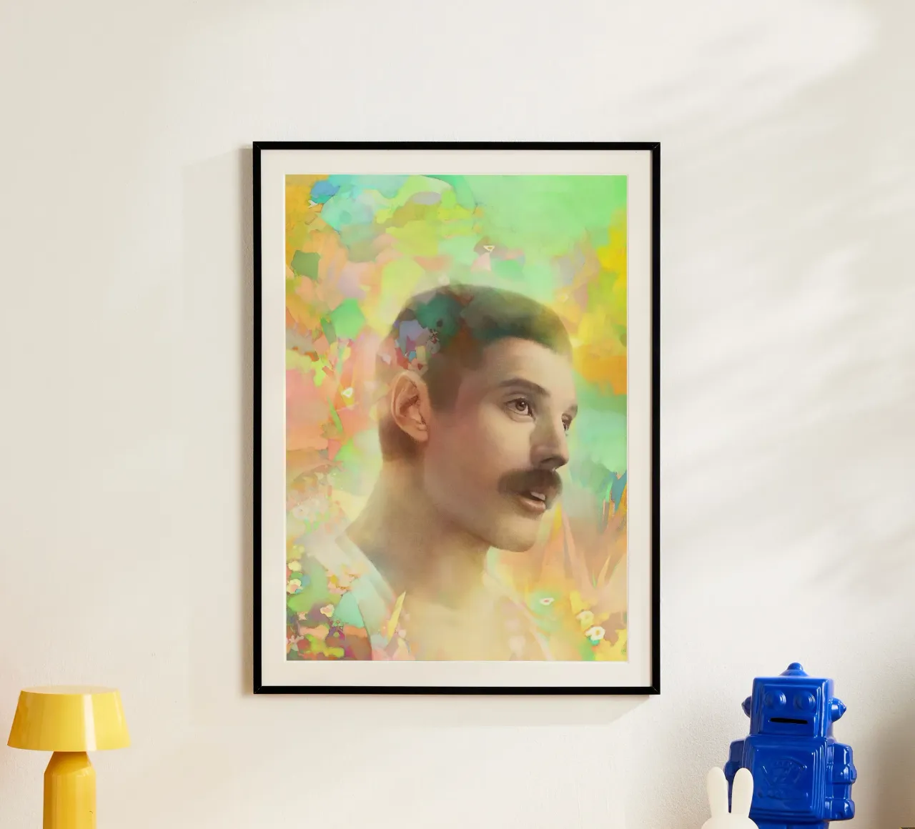 Freddie Mercury - Unapologetic Showman poster con telaio in alluminio da Artascy Art