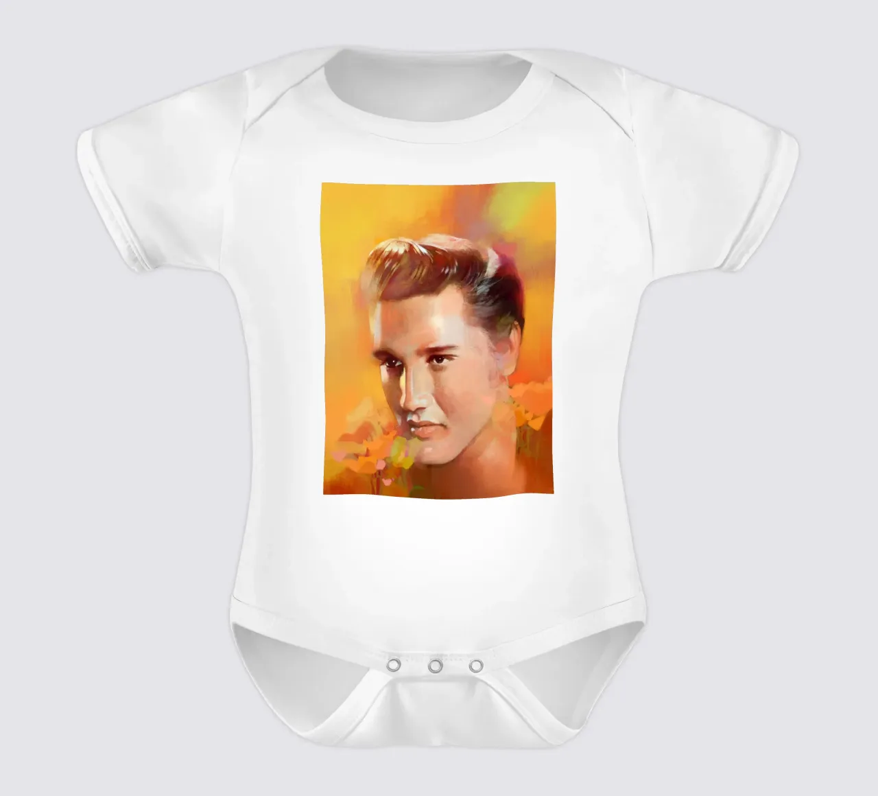 Elvis Presley - Un re solitario body neonato maniche corte da Artascy Art