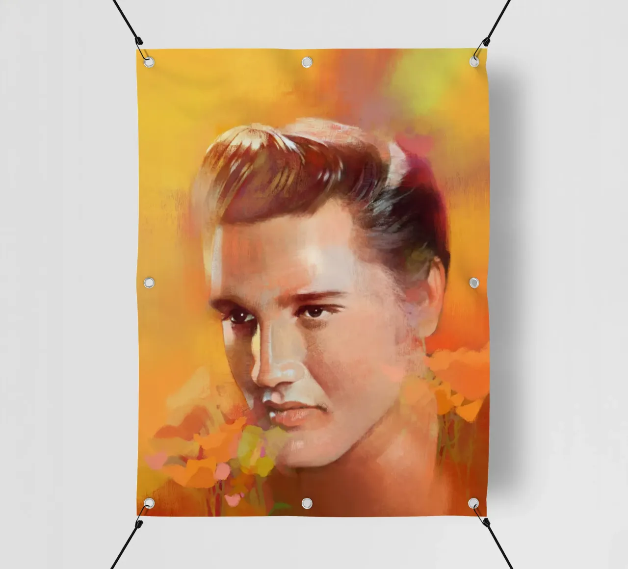 Elvis Presley - Un re solitario telo in pvc da Artascy Art