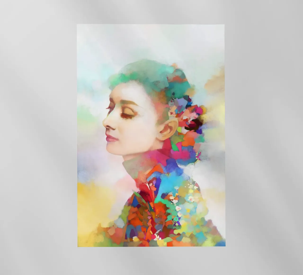 Audrey Hepburn - Eleganza senza tempo pellicola backlit da Artascy Art