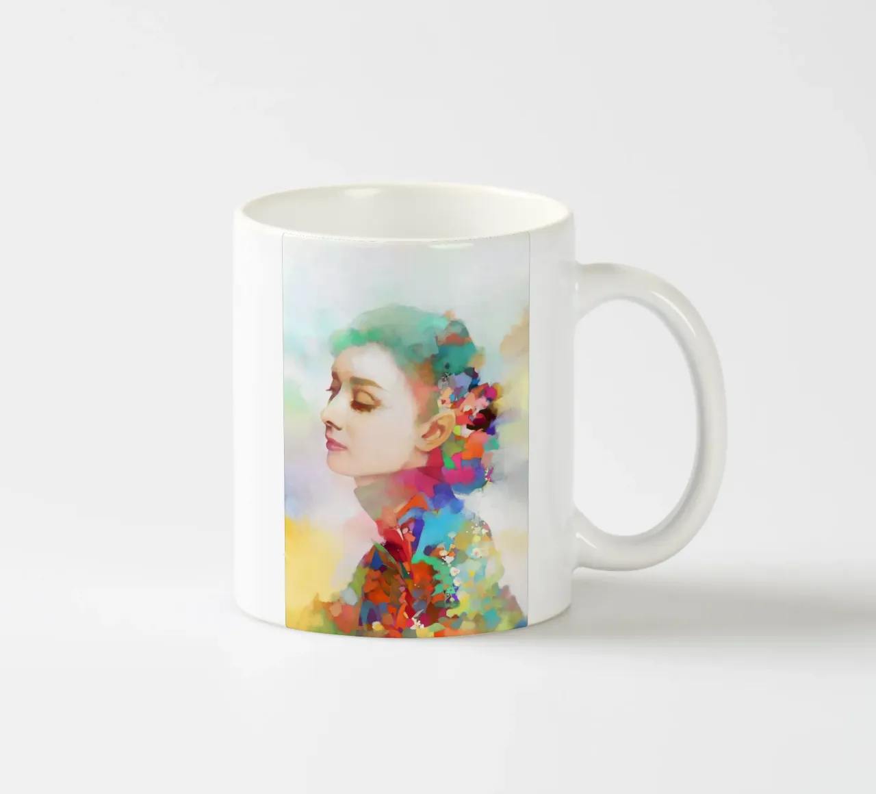 Audrey Hepburn - Eleganza senza tempo tazza in ceramica da Artascy Art