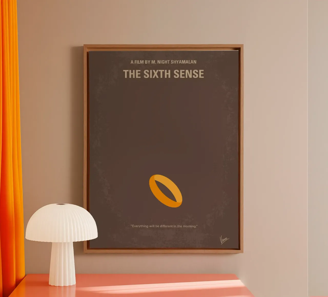No638 My The Sixth Sense minimal movie poster tela con Cornice a cassetta da Chungkong
