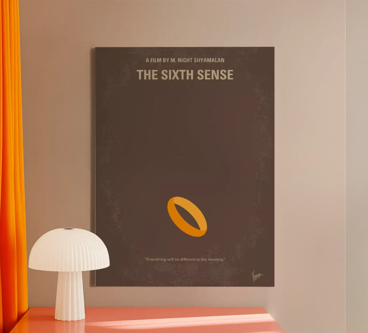 No638 My The Sixth Sense minimal movie poster tela con Cornice a cassetta da Chungkong