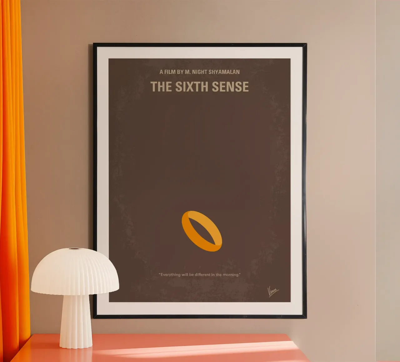 No638 My The Sixth Sense minimal movie poster carta hahnemühle da Chungkong