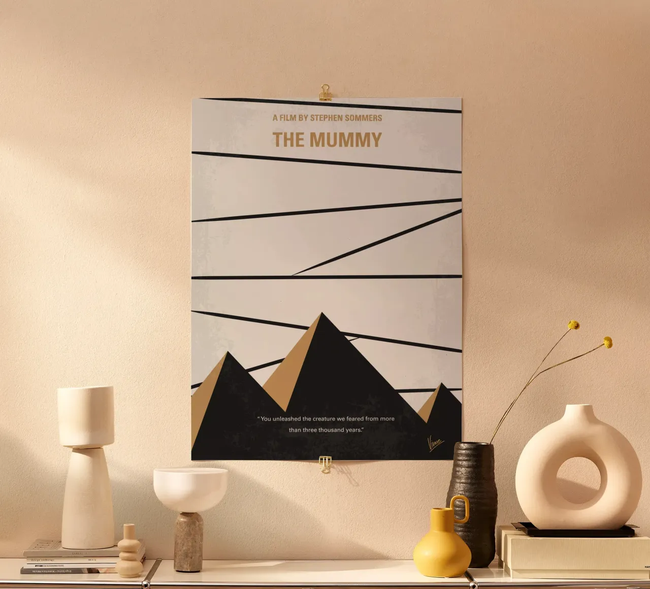 No642 My The Mummy minimal movie poster poster con telaio in alluminio da Chungkong