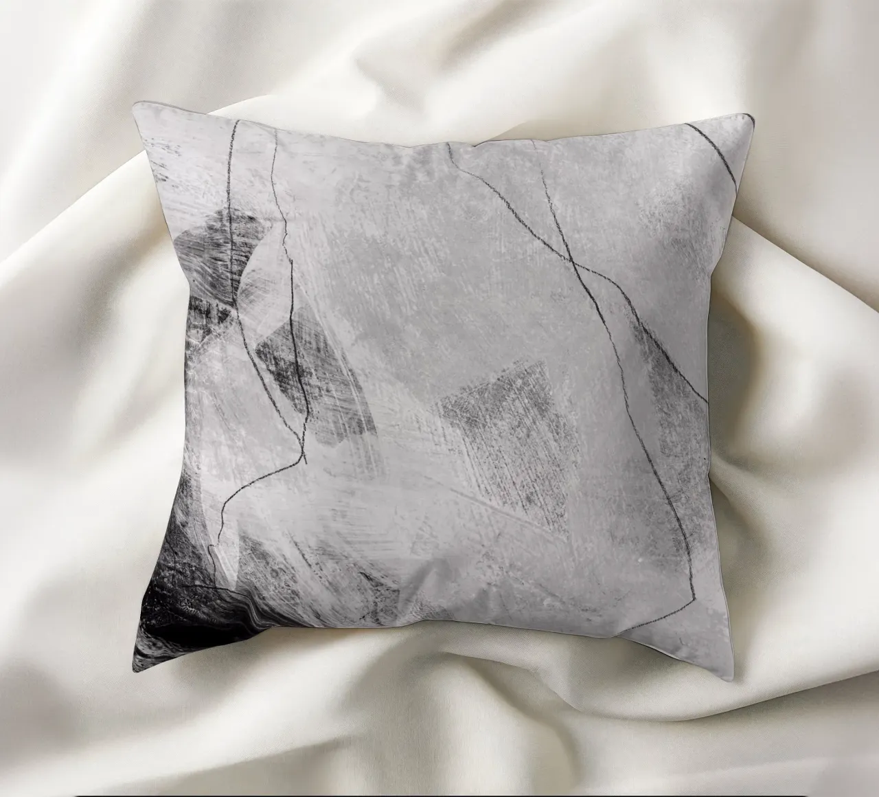 abstract lines and texture decorative cushion by IRIS LEHNHARDT FINE ART