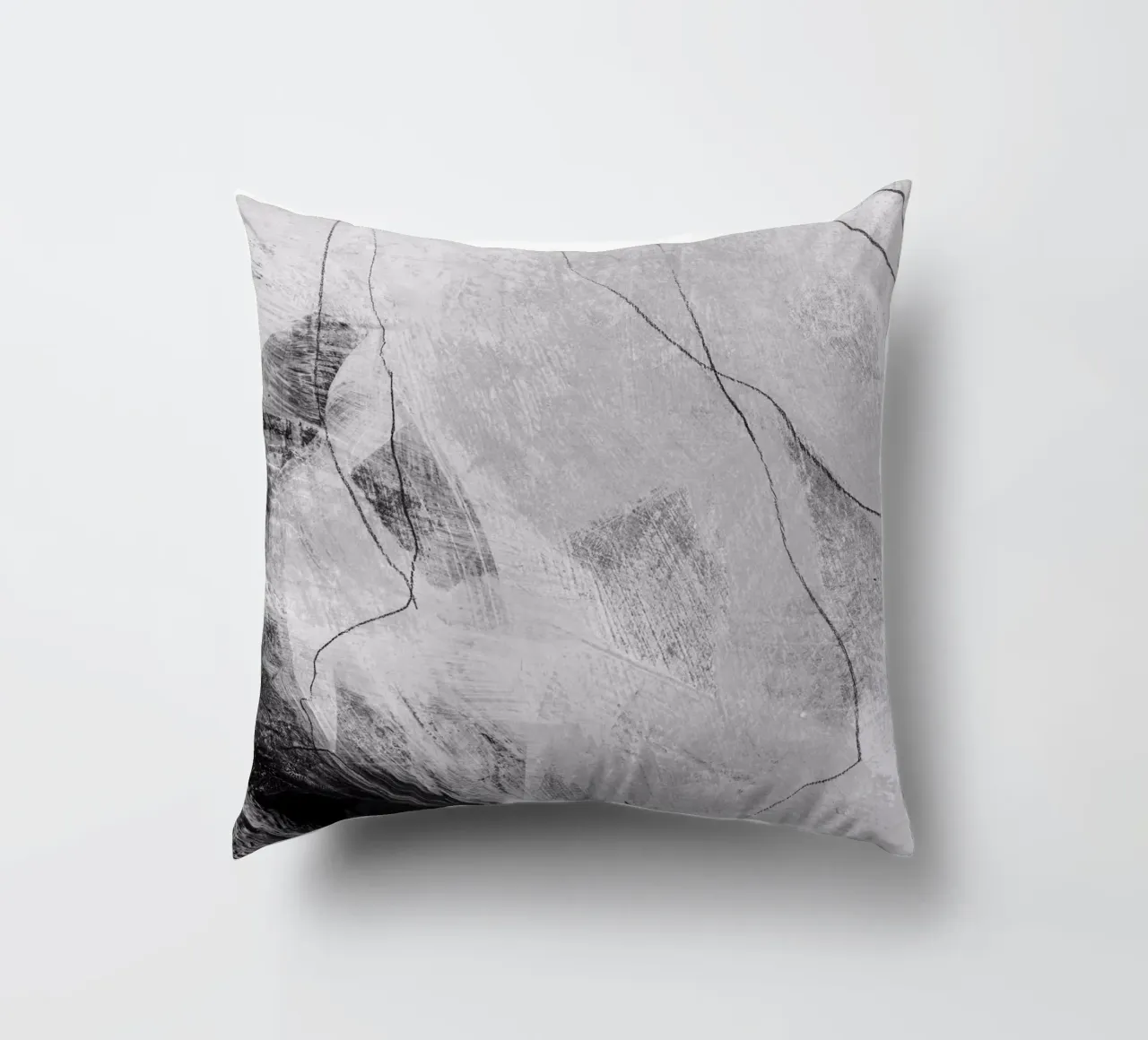 abstract lines and texture decorative cushion by IRIS LEHNHARDT FINE ART