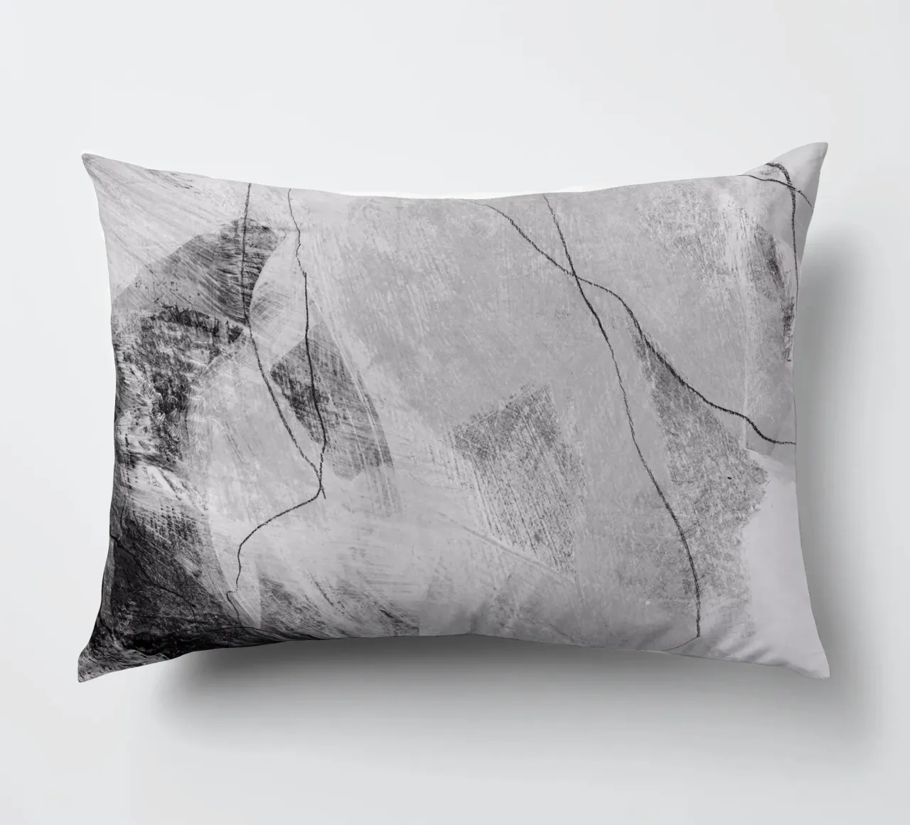 abstract lines and texture decorative cushion by IRIS LEHNHARDT FINE ART