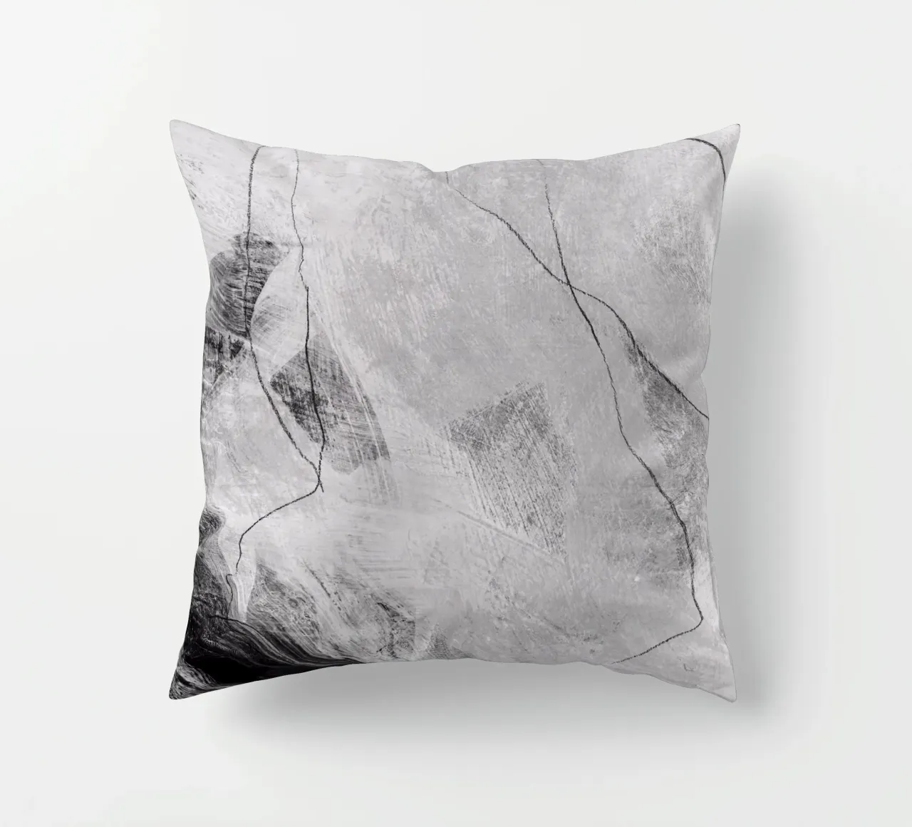 abstract lines and texture decorative cushion by IRIS LEHNHARDT FINE ART