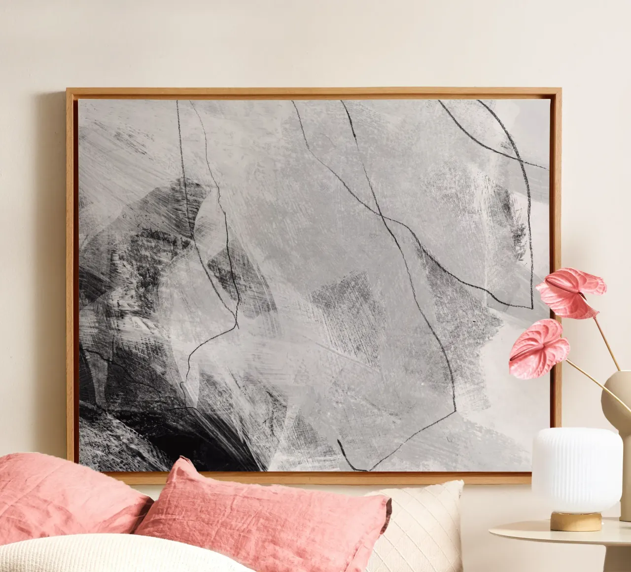 abstract lines and texture canvas by IRIS LEHNHARDT FINE ART