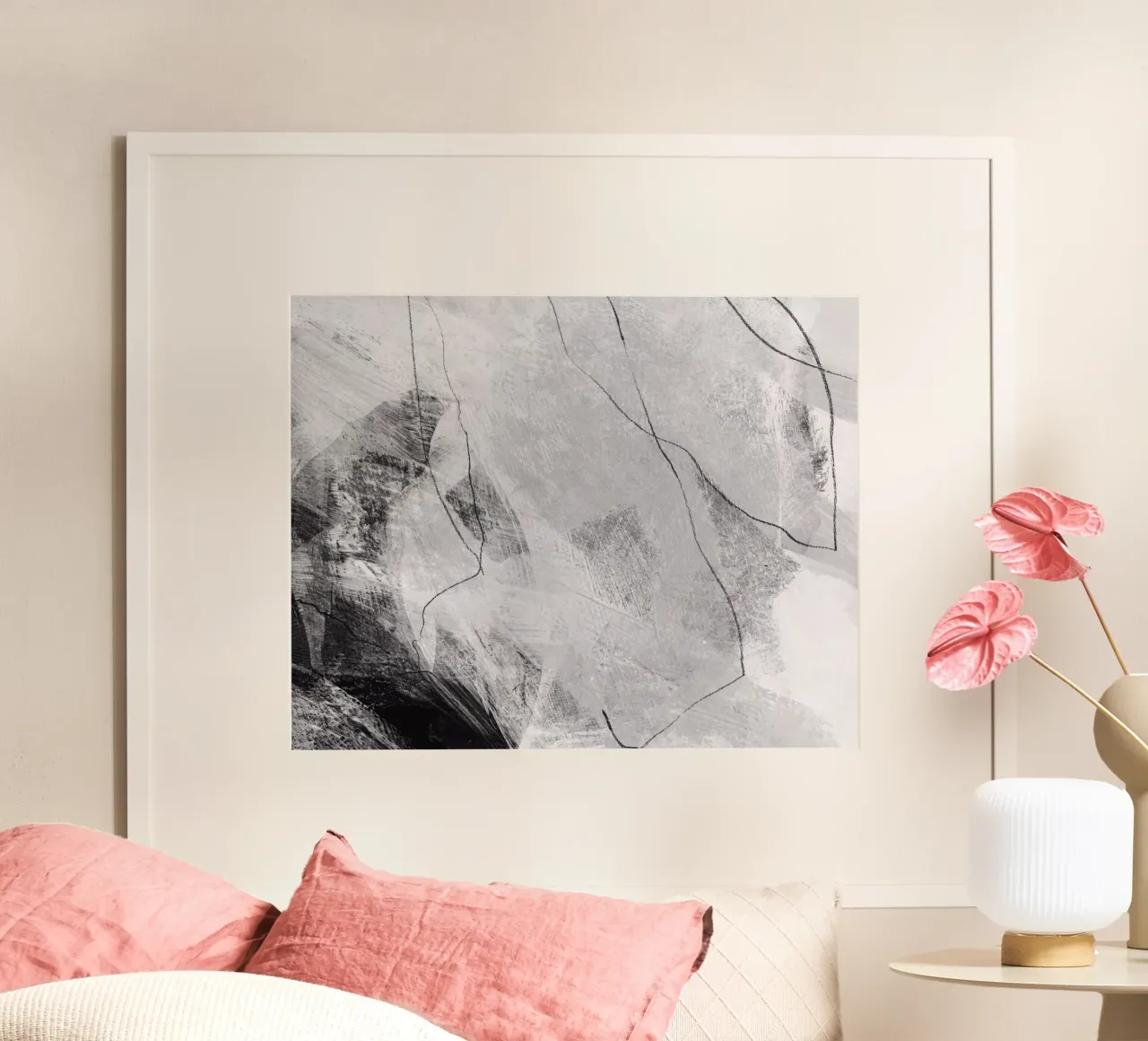 abstract lines and texture poster van IRIS LEHNHARDT FINE ART