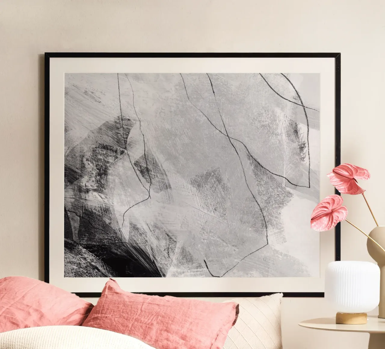 abstract lines and texture poster van IRIS LEHNHARDT FINE ART