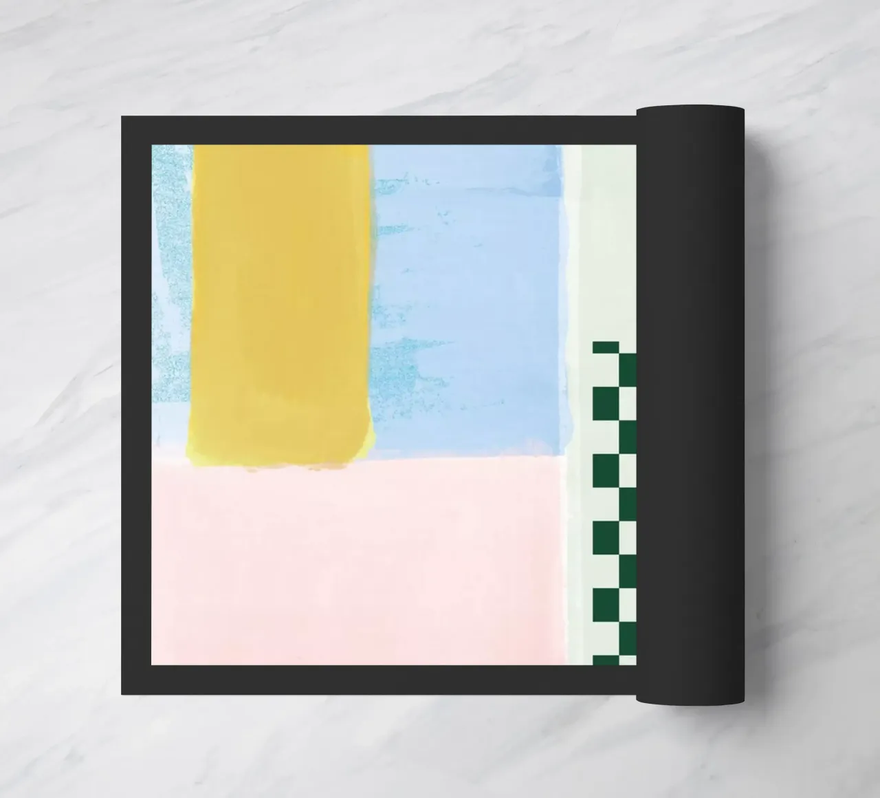 Colour 03 Check doormat by Studio ROSAGRAU