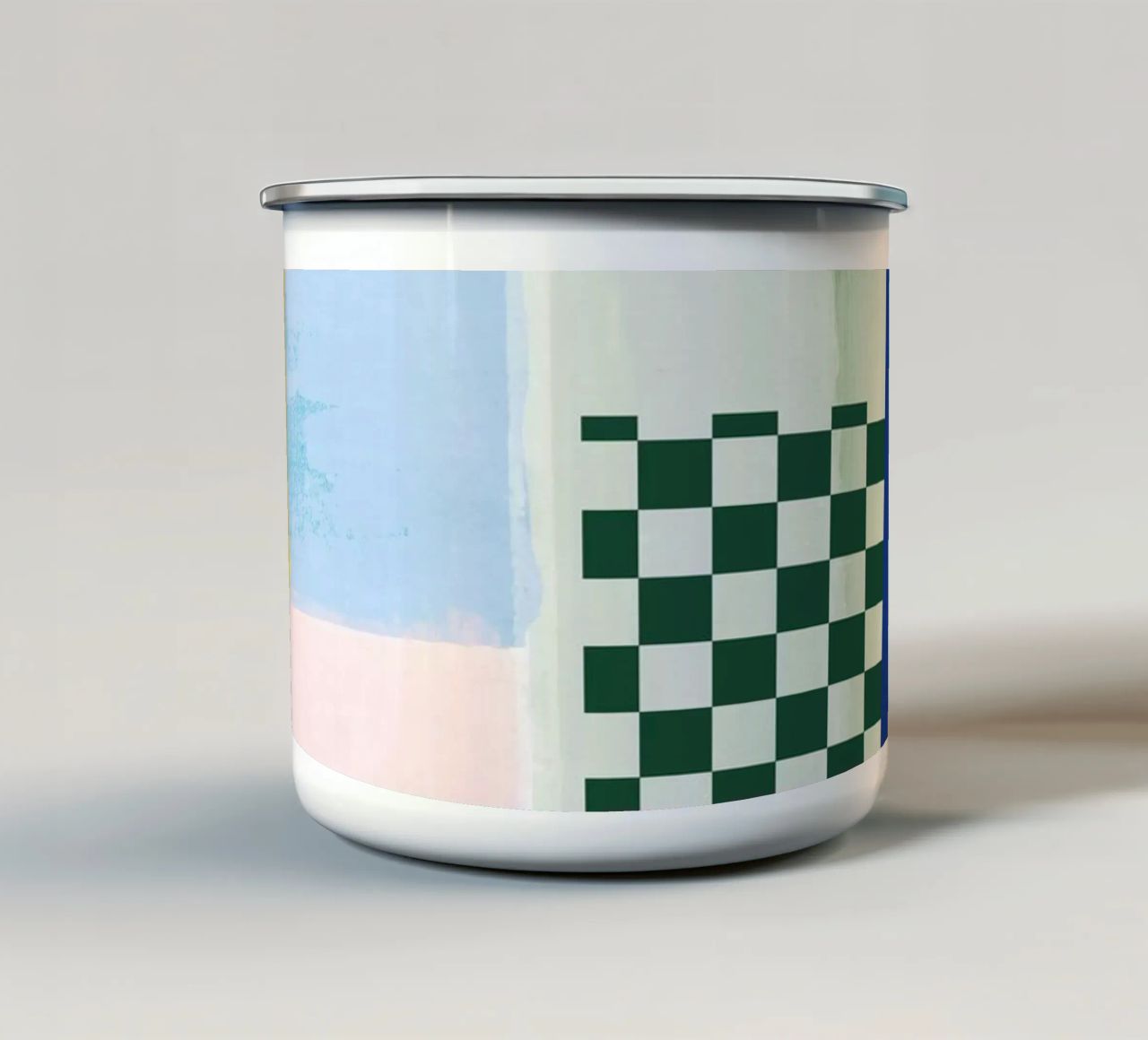 Colour 03 Check tazza in smalto da Studio ROSAGRAU