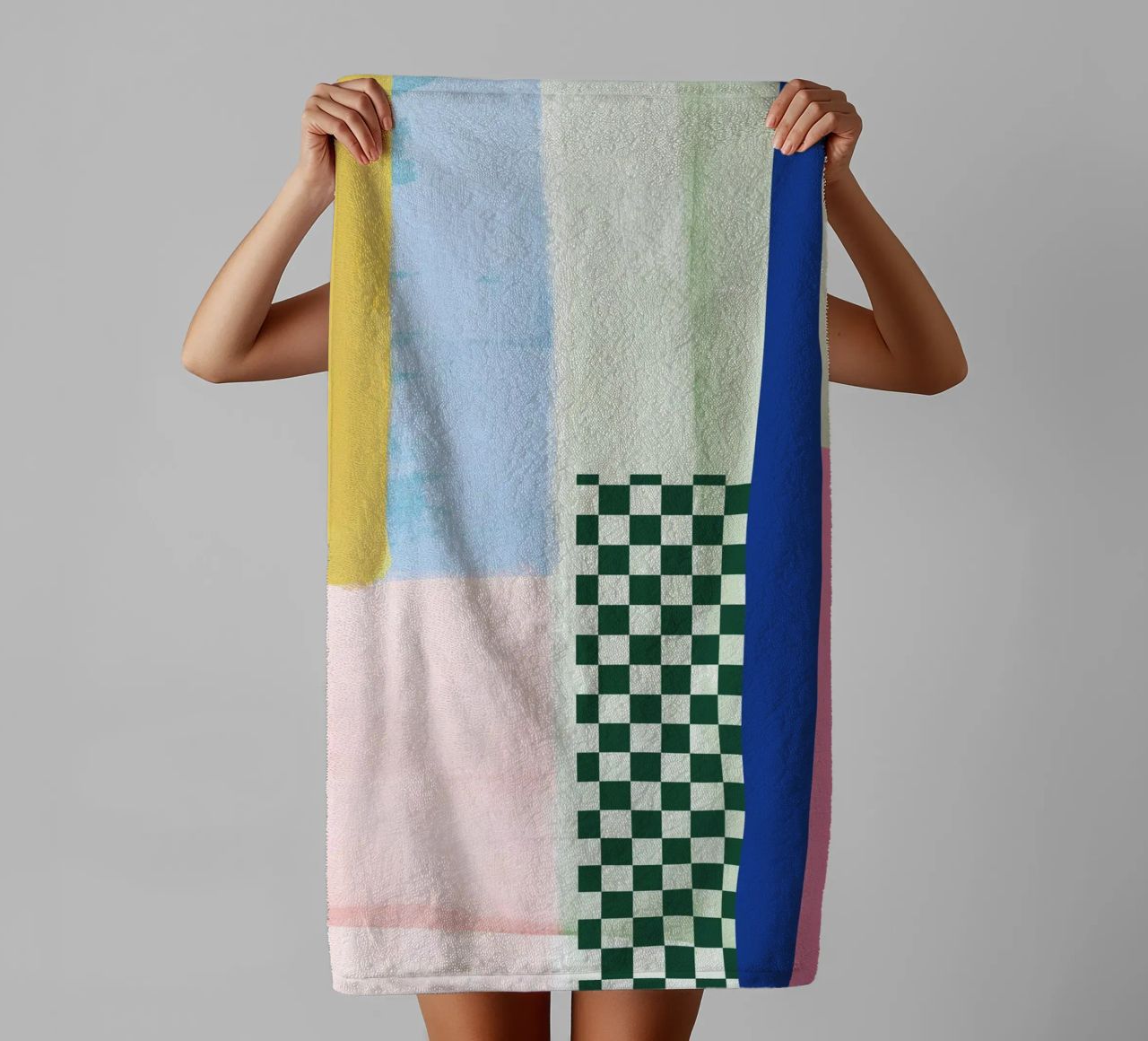Colour 03 Check badhanddoek van Studio ROSAGRAU
