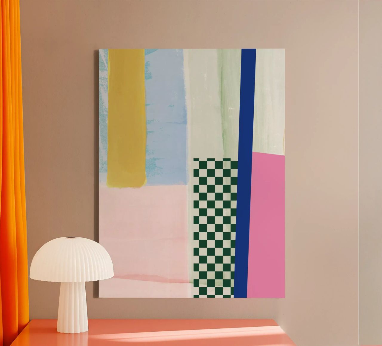 Colour 03 Check canvas van Studio ROSAGRAU