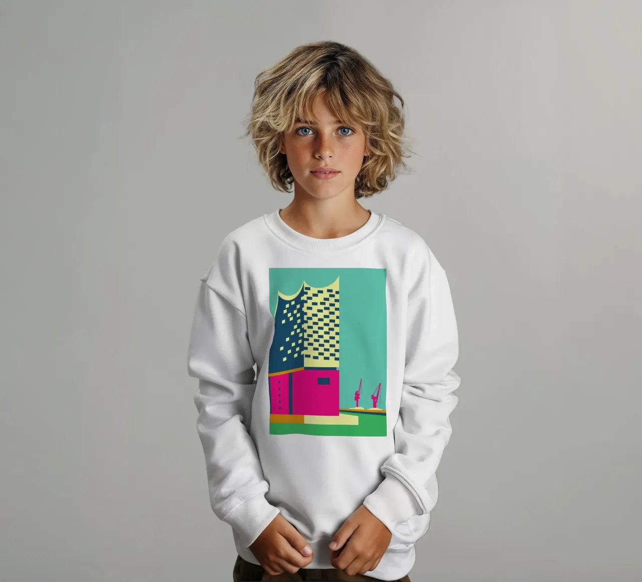 Elbphilharmonie, Hamburg kids sweatshirt by Taimanta