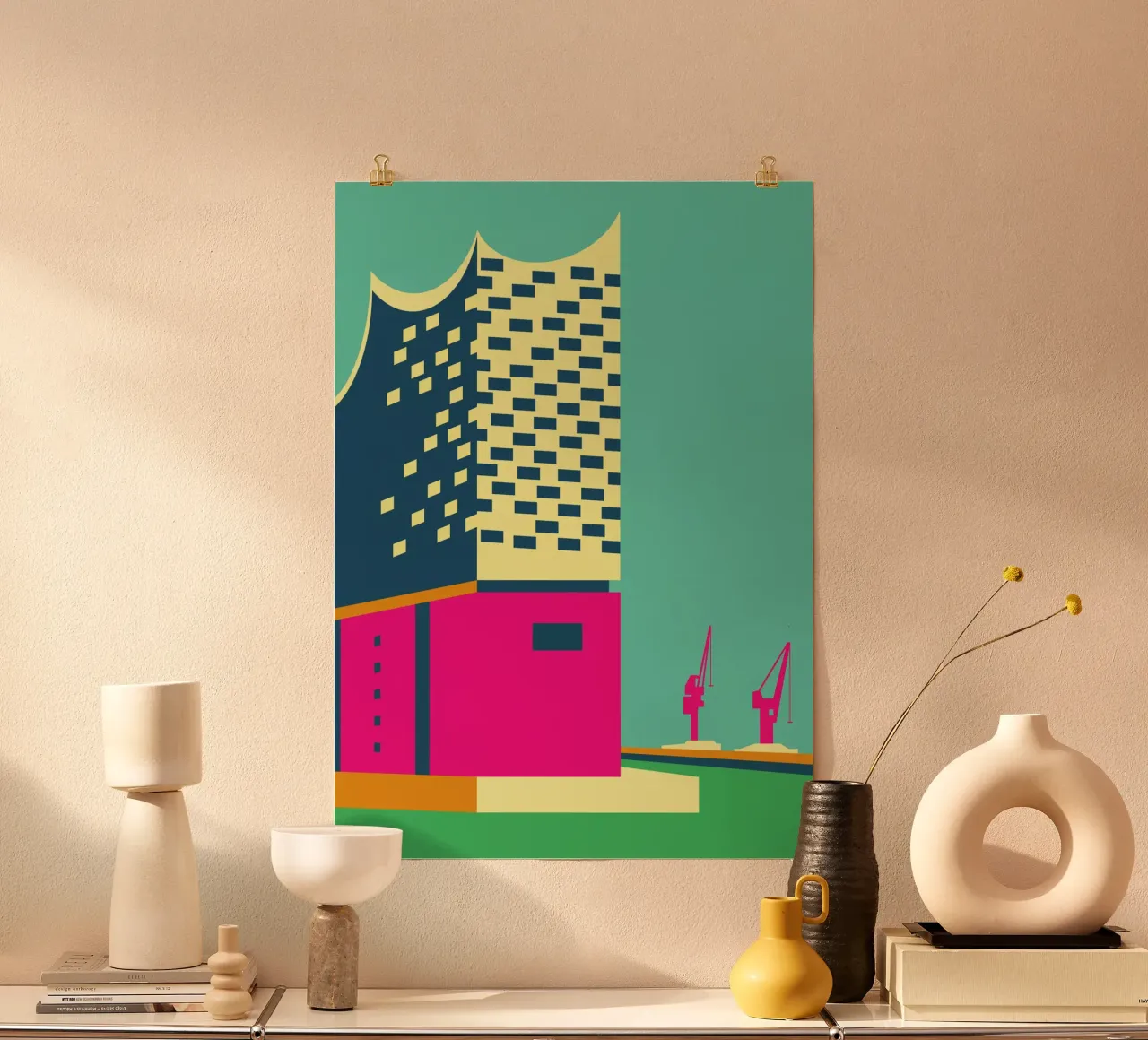 Elbphilharmonie, Hamburg poster with plastic frame by Taimanta