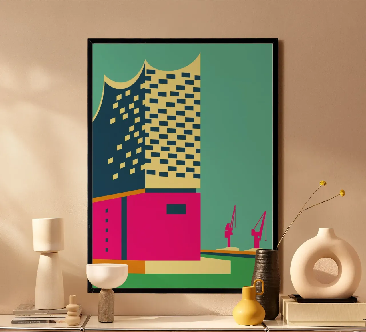 Elbphilharmonie, Hamburg poster with plastic frame by Taimanta