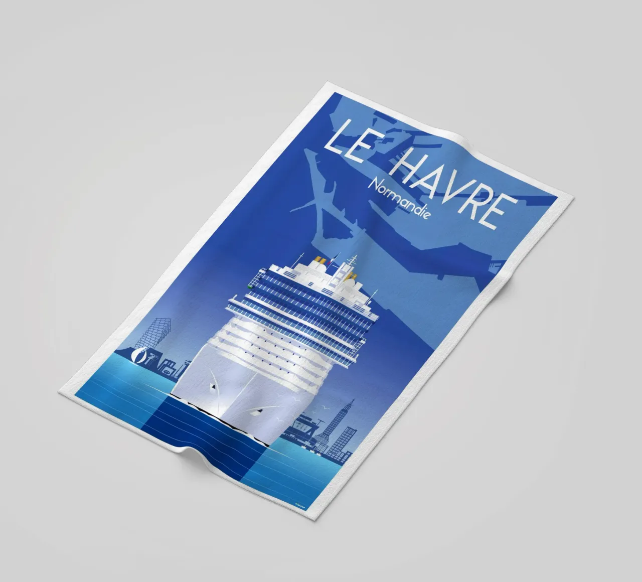 Le Havre beach towel by Raphaël Delerue