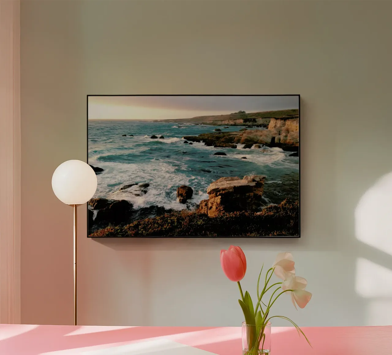 Dramatic Coastline at Sunset plexiglass da Kevin Russ