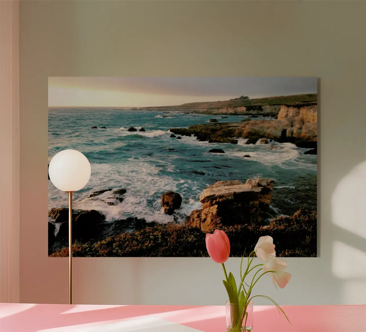 Dramatic Coastline at Sunset plexiglass da Kevin Russ