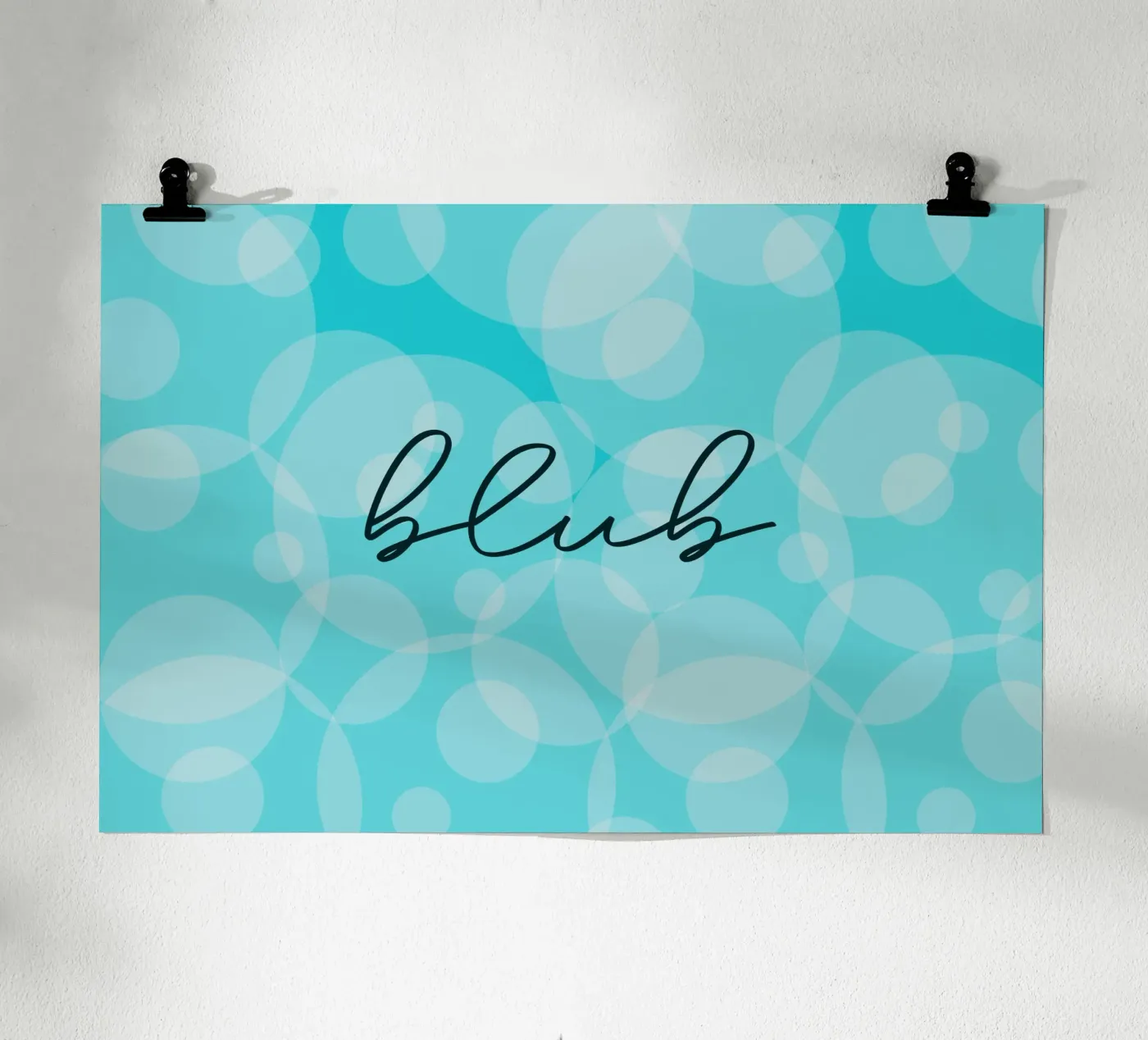blue poster by HI! there