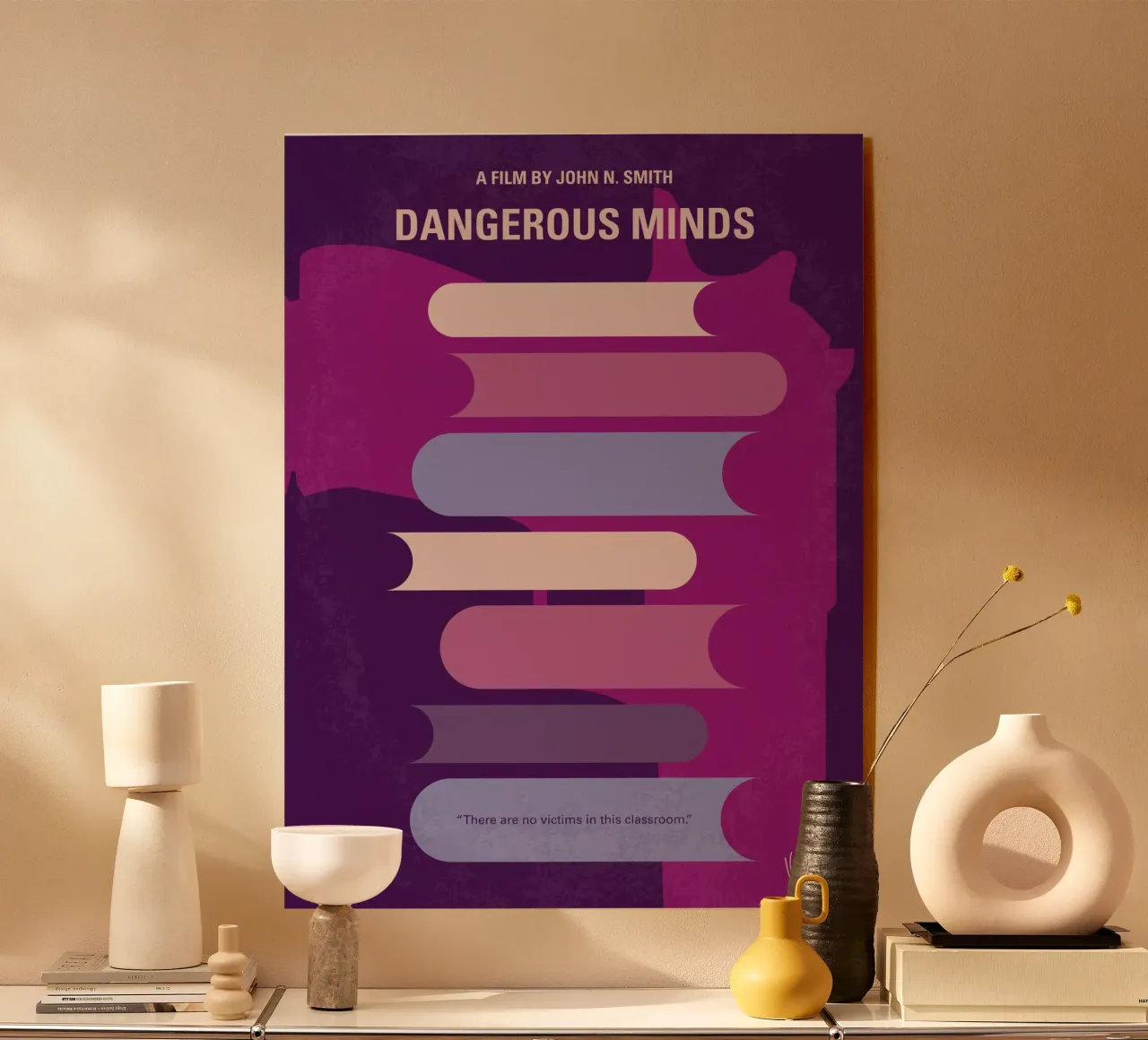 No655 My Dangerous Minds minimal movie poster plexiglass da Chungkong